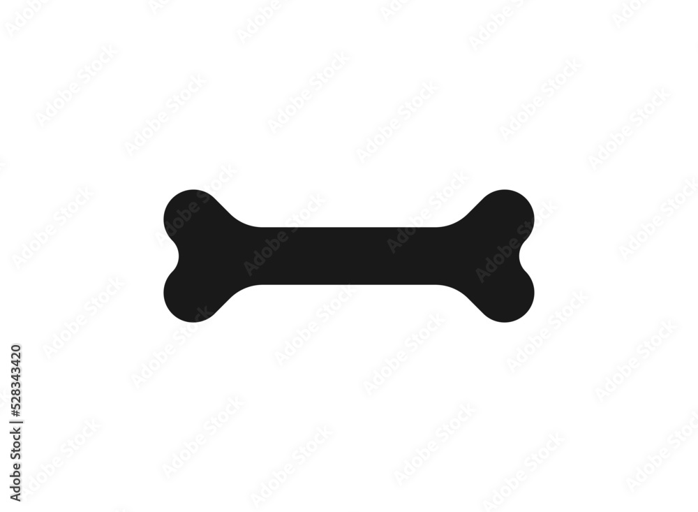 Dog bone icon shape symbol. Pet shop, vet logo sign. Vector illustration image. Isolated on white background. Dog bone icon shape symbol. Pet shop, vet logo sign. Vector illustration image. Isolated on white background.