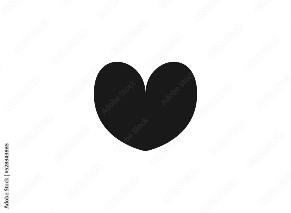 heart icon with simple design on white background. heart icon with simple design on white background.