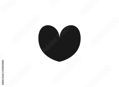 heart icon with simple design on white background.
