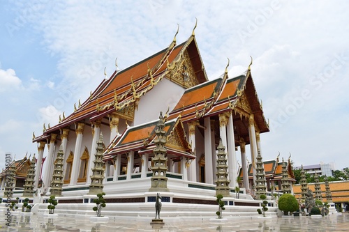 Main sanctuary of Wat Suthat Thepwararam. It is a royal temple of the first grade, one of ten such temples in Bangkok, THAILAND.