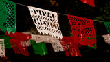 papel picado decorations to celebrate the independence of mexico in september