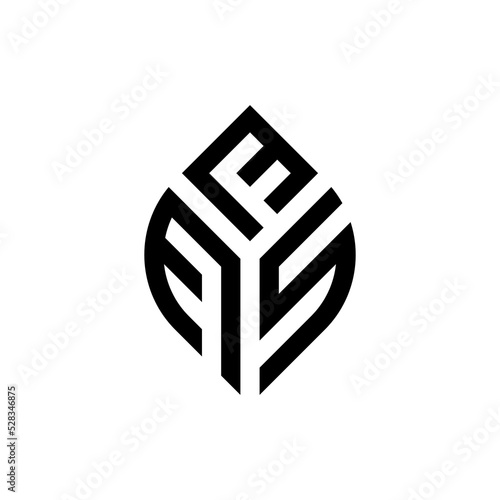 Initial letter FFS abstract leaf logo design symbol