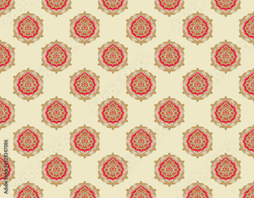 illustration of funky flowers  abstract pattern.
