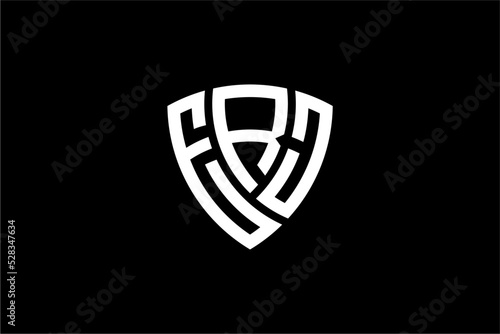 ERJ creative letter shield logo design vector icon illustration photo