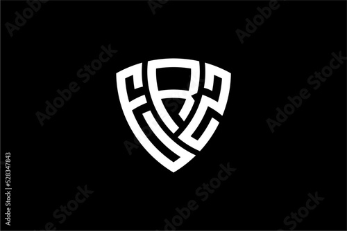 ERZ creative letter shield logo design vector icon illustration photo