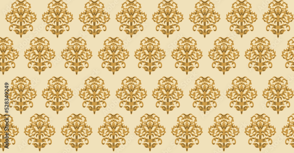 Seamless pattern with silk scarfs in vintage style