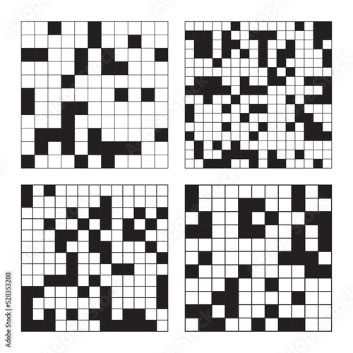 Blank crossword puzzle layout backgrounds