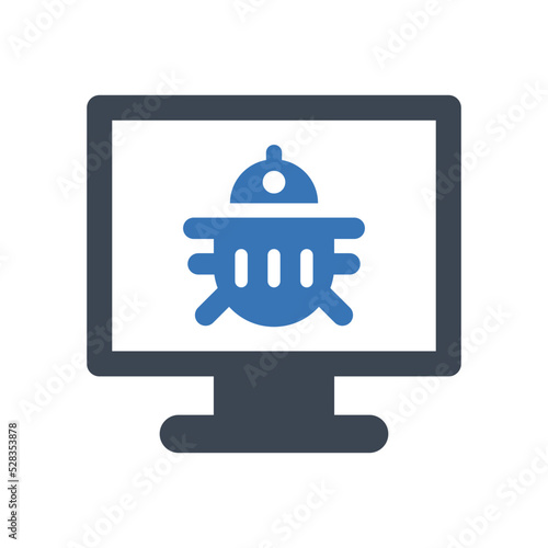 Computer virus infection icon