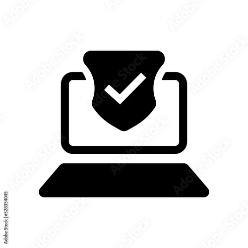 Laptop security icon