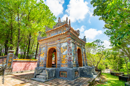 View of Hue Citadel and view of Hue city, Vietnam. Emperor palace complex, Hue Province, Vietnam