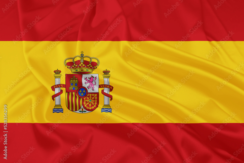 Spain National Flag Waves