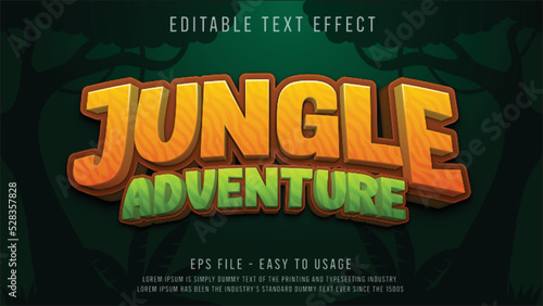 Jungle adventure editable text effect