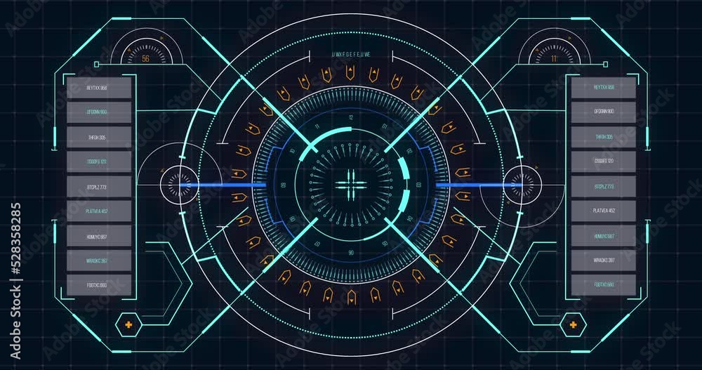 Animation of macro coronavirus Covid-19 cell analyzed on a screen with medical information Animation of macro coronavirus Covid-19 cell analyzed on a screen with medical information