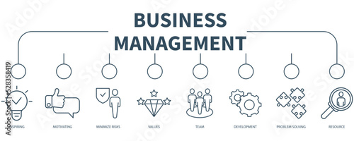 Business Management banner web icon vector illustration concept