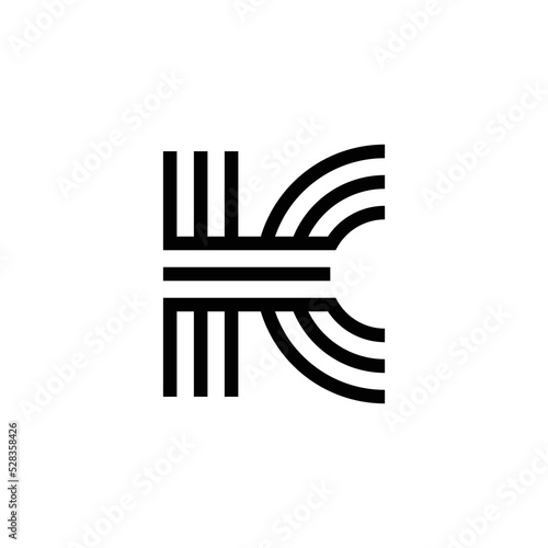 modern letter K monogram logo design