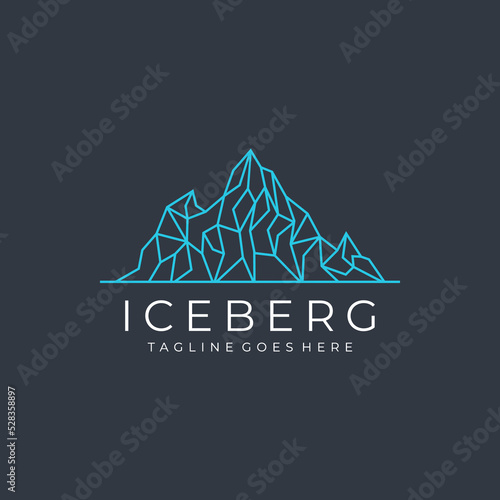 Iceberg logo design vector illustration