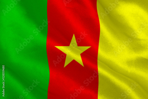 Digitally generated cameroon national flag