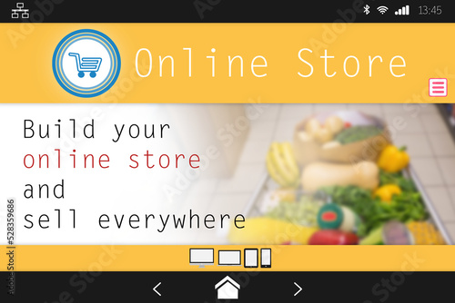 Screen of an online store