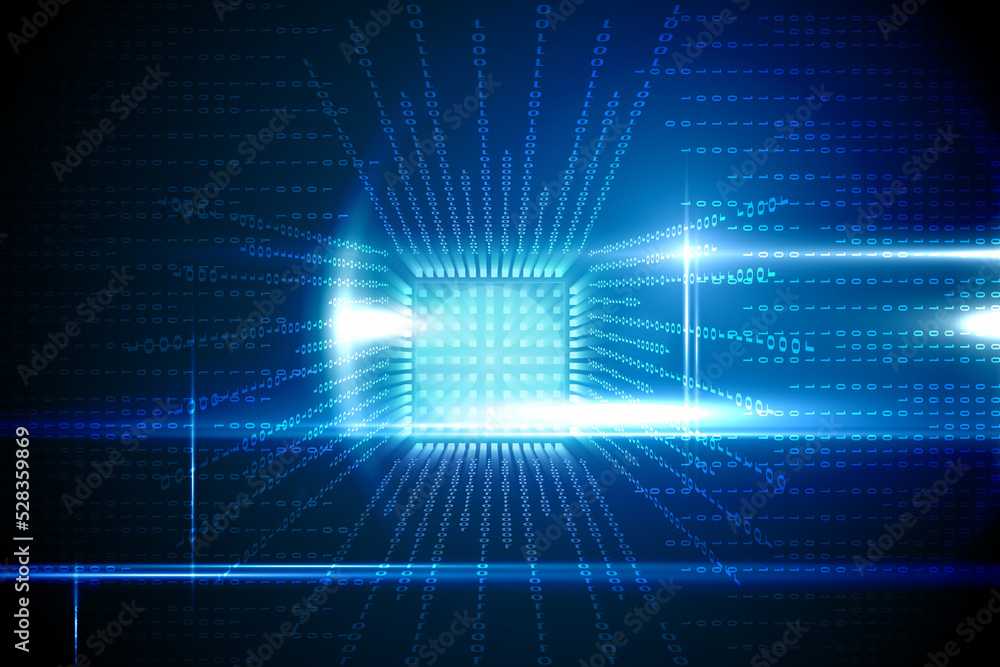 Blue technology design with circuit board Blue technology design with circuit board
