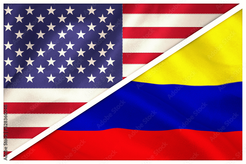Flags of Colombia and America Flags of Colombia and America
