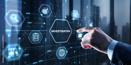 Canvastavla Investigation Business concept