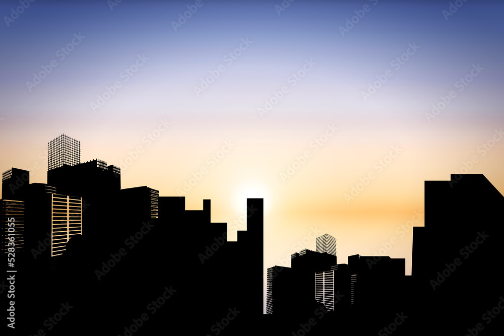 Cityscape silhouette