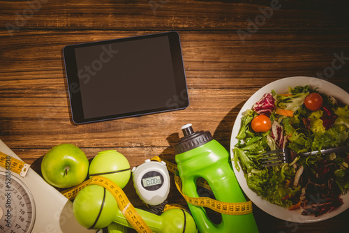 Tablet on healthy persons table