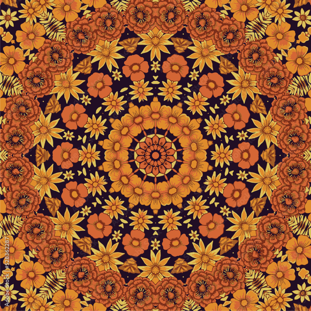 Festive colorful mandala pattern illustration