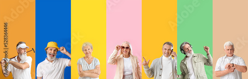 Group of different elderly ...