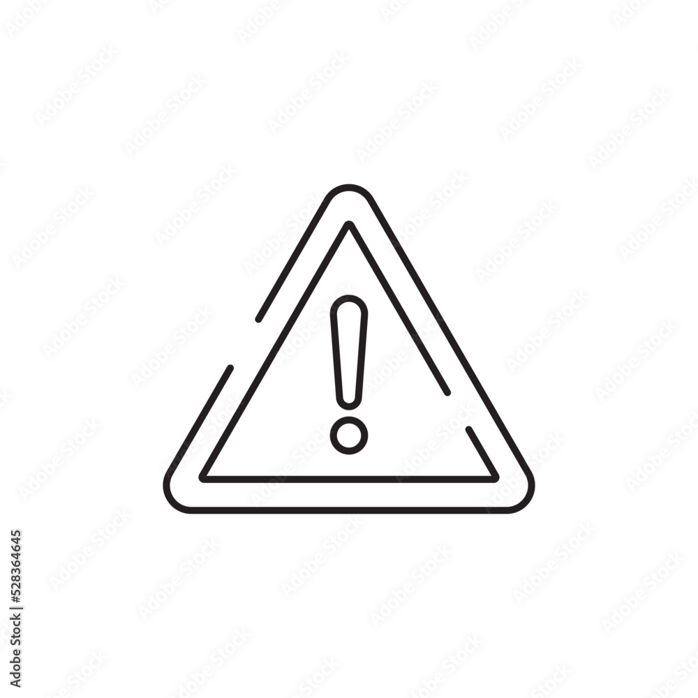 Warning line art icon design template vector illustration Warning line art icon design template vector illustration