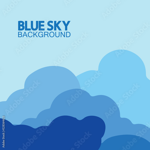 Blue sky with clouds background vector illustration design.