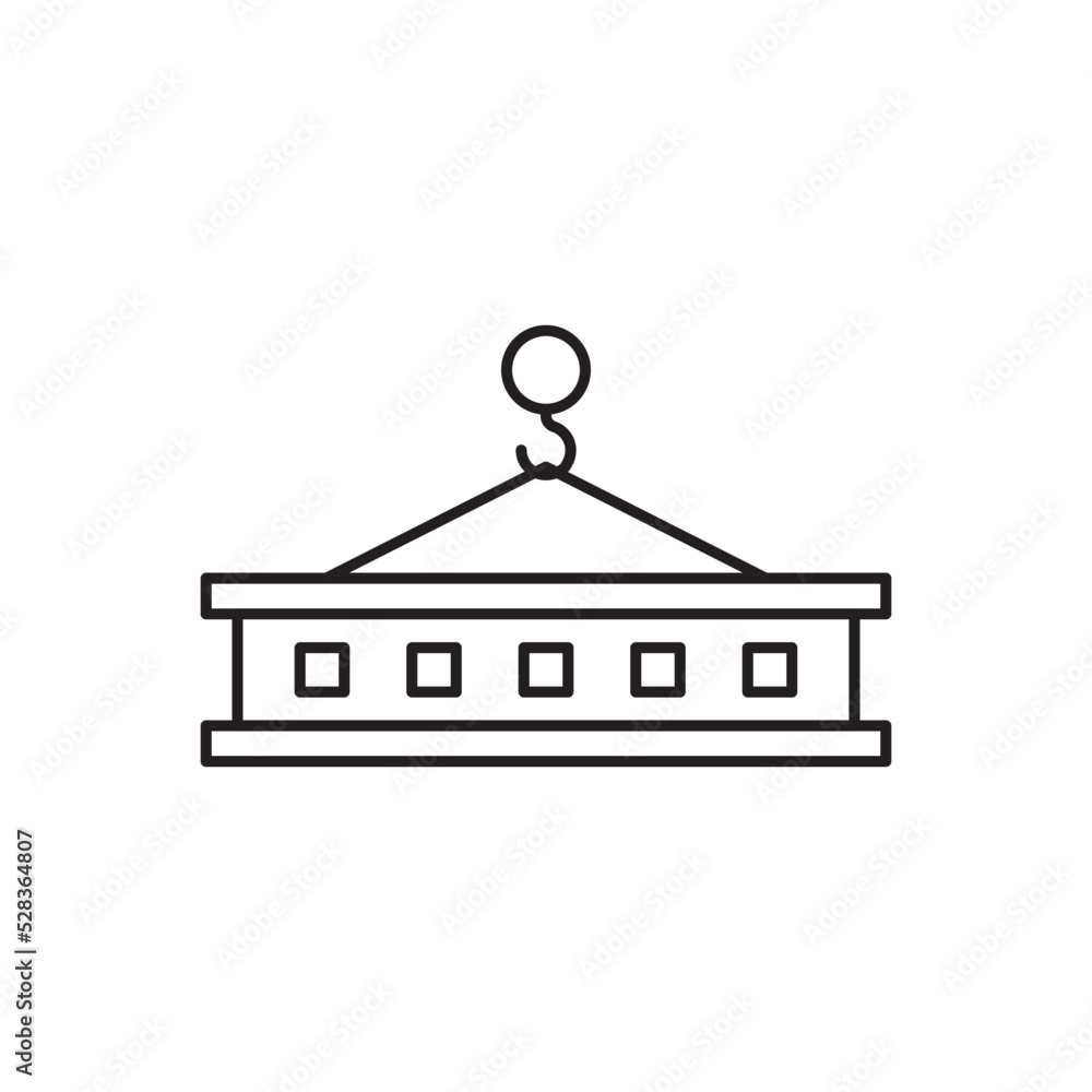 Beam line art icon design template vector illustration Beam line art icon design template vector illustration