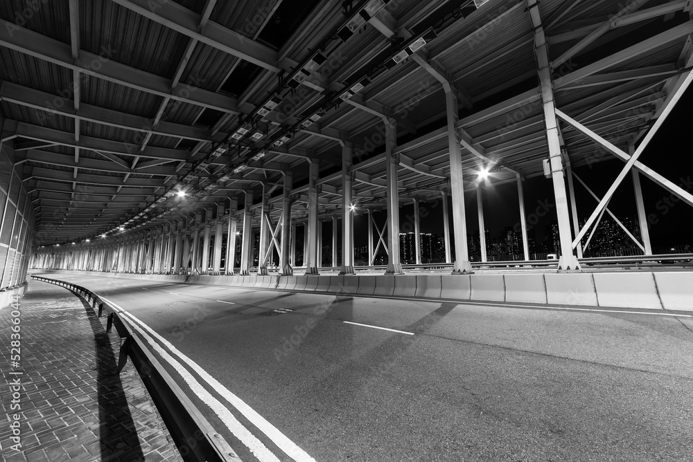 Empty tunnel in the dark. Transportation background Empty tunnel in the dark. Transportation background