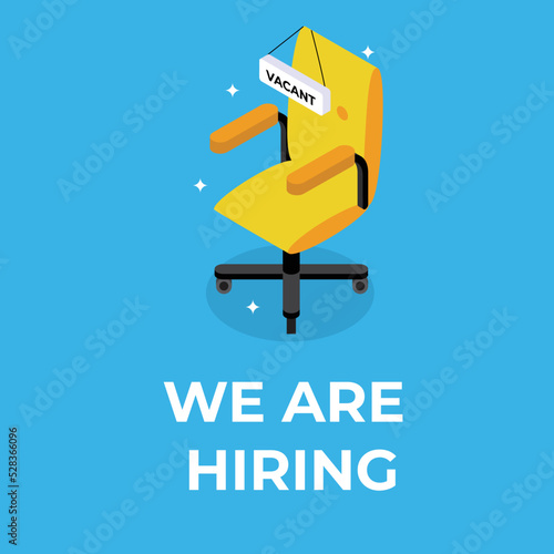 Business hiring and recruiting isometric 3d flat vector illustration concept for banner, website, landing page, ads, flyer template, etc