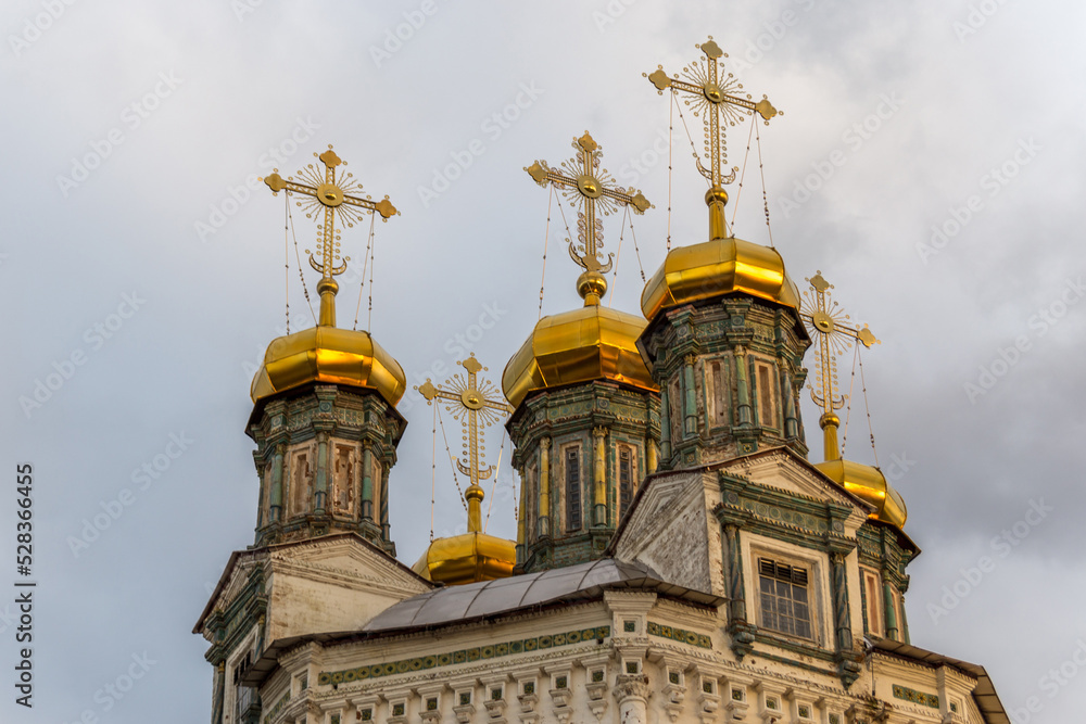 Trinity cathedral in Verkhoturye city. Trinity cathedral is a UNESCO world heritage site. Verhoturye city, Sverdlovsk region, Russia.