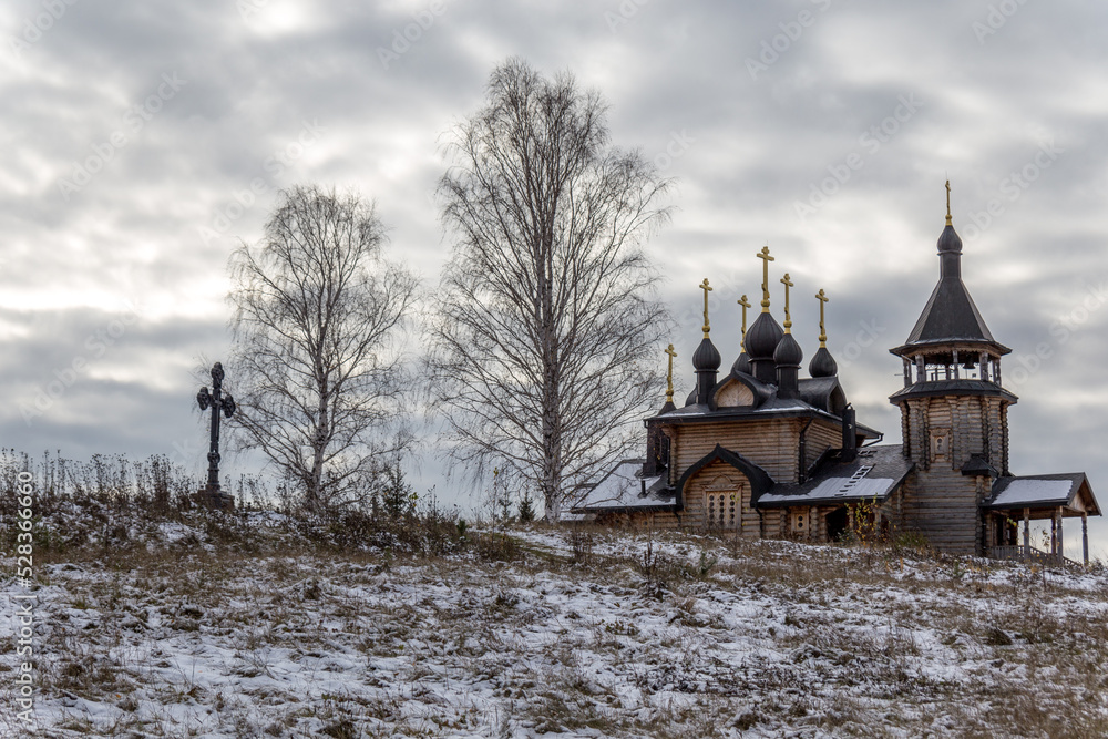Temple of all saints of Ural and Siberia near the Verhoturye city. Sverdlovsk region, Russia.