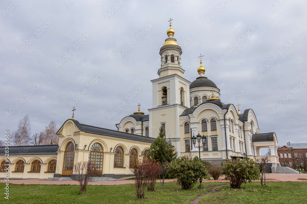 The temple of Archangel Michael in Merkushino near the Verhoturye city. Merkushino village, Sverdlovsk region, Russia.