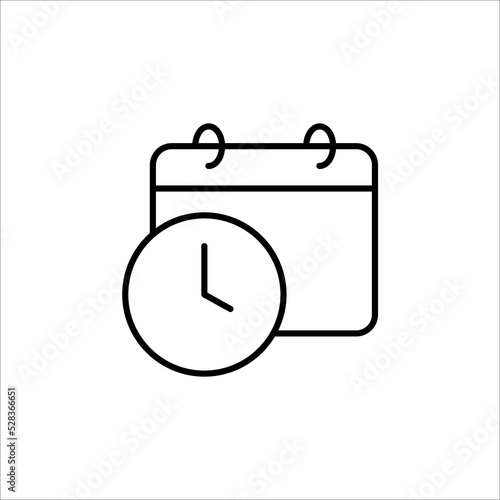 Schedule concept line icon. Simple element illustration. Schedule concept outline symbol design.