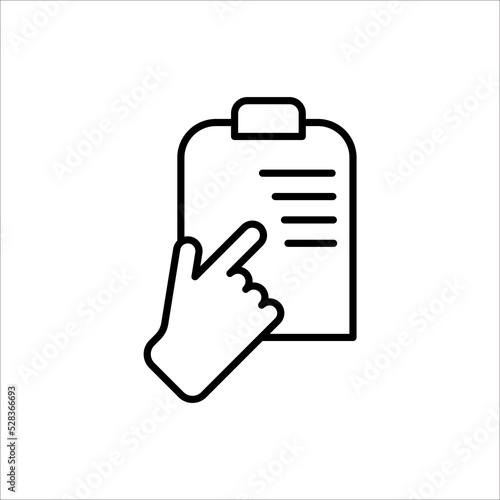 Instruction manual concept line icon. Simple element illustration. Instruction manual concept outline symbol design.