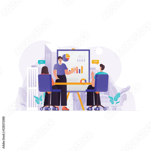 Business Training to emplyoees Illustration Concept © Talha D