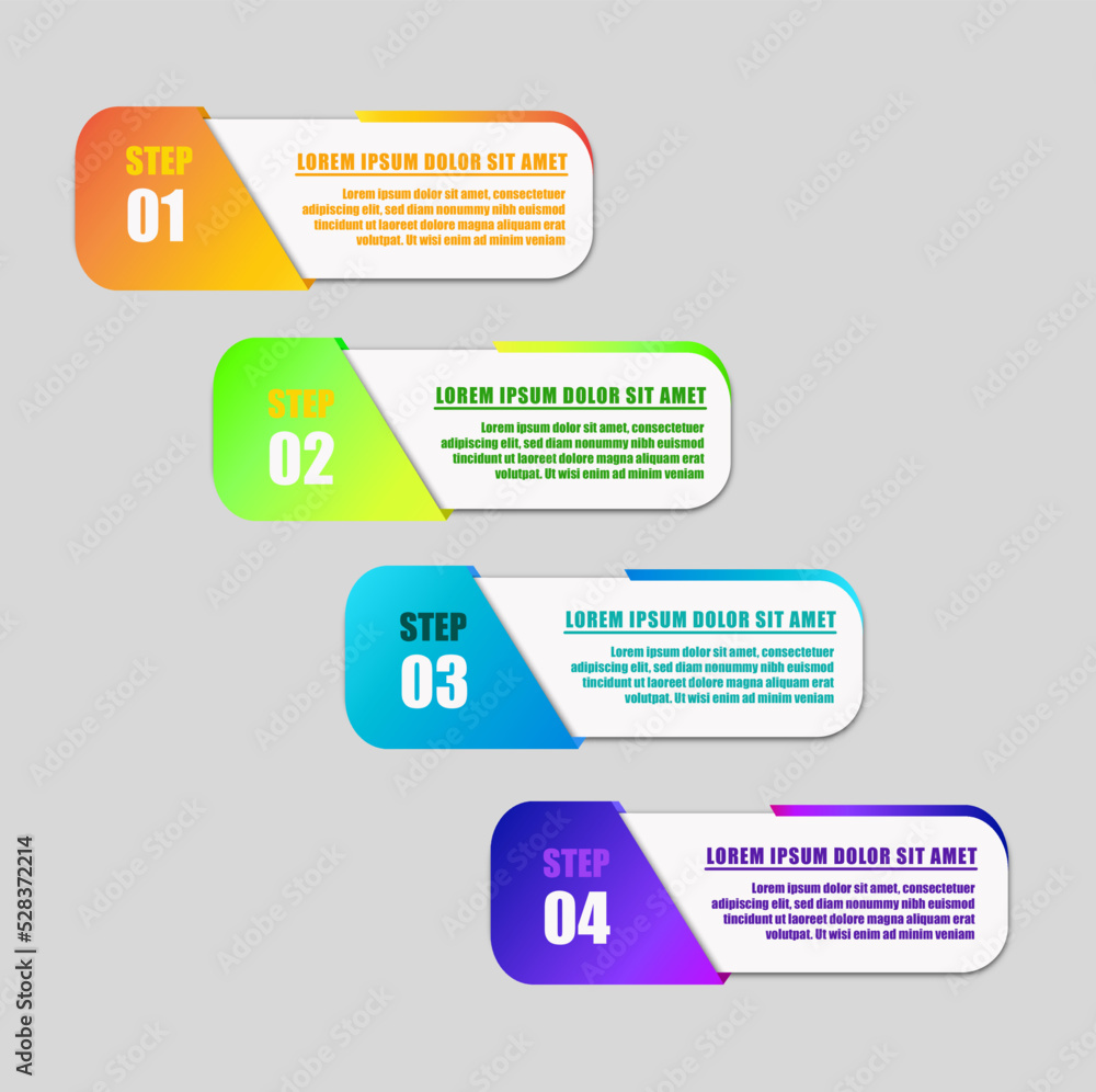 Infographic Gradient Step by step Infographic Gradient Step by step