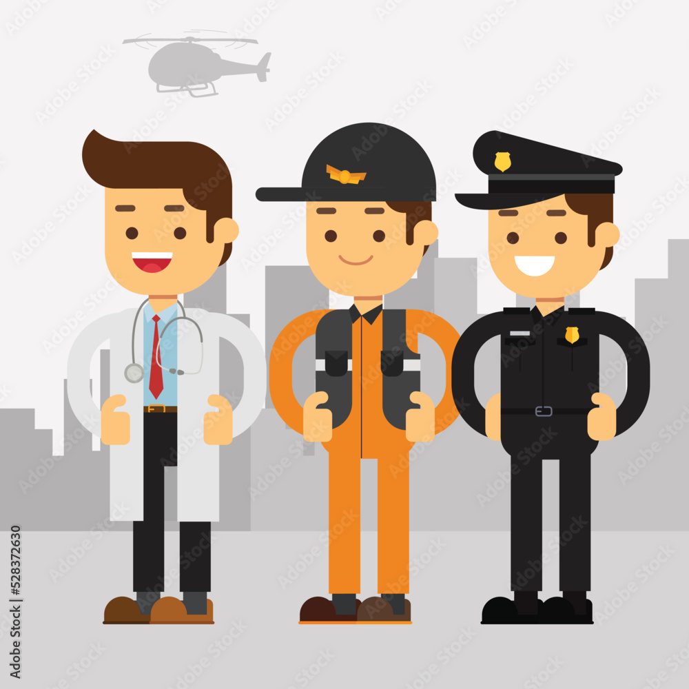 Rescue service team run flat style Rescue service team run flat style