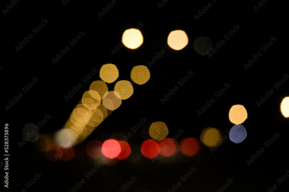 Fototapeta premium Bokeh In The Streets at Night