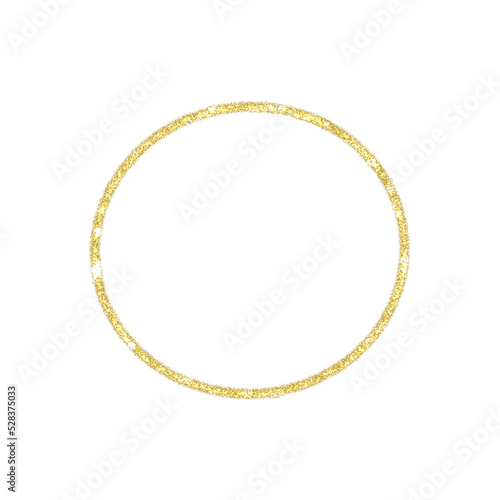 Gold Glitter Circle Frame