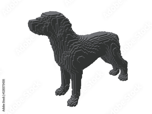Braco Dog made from cubes. ...