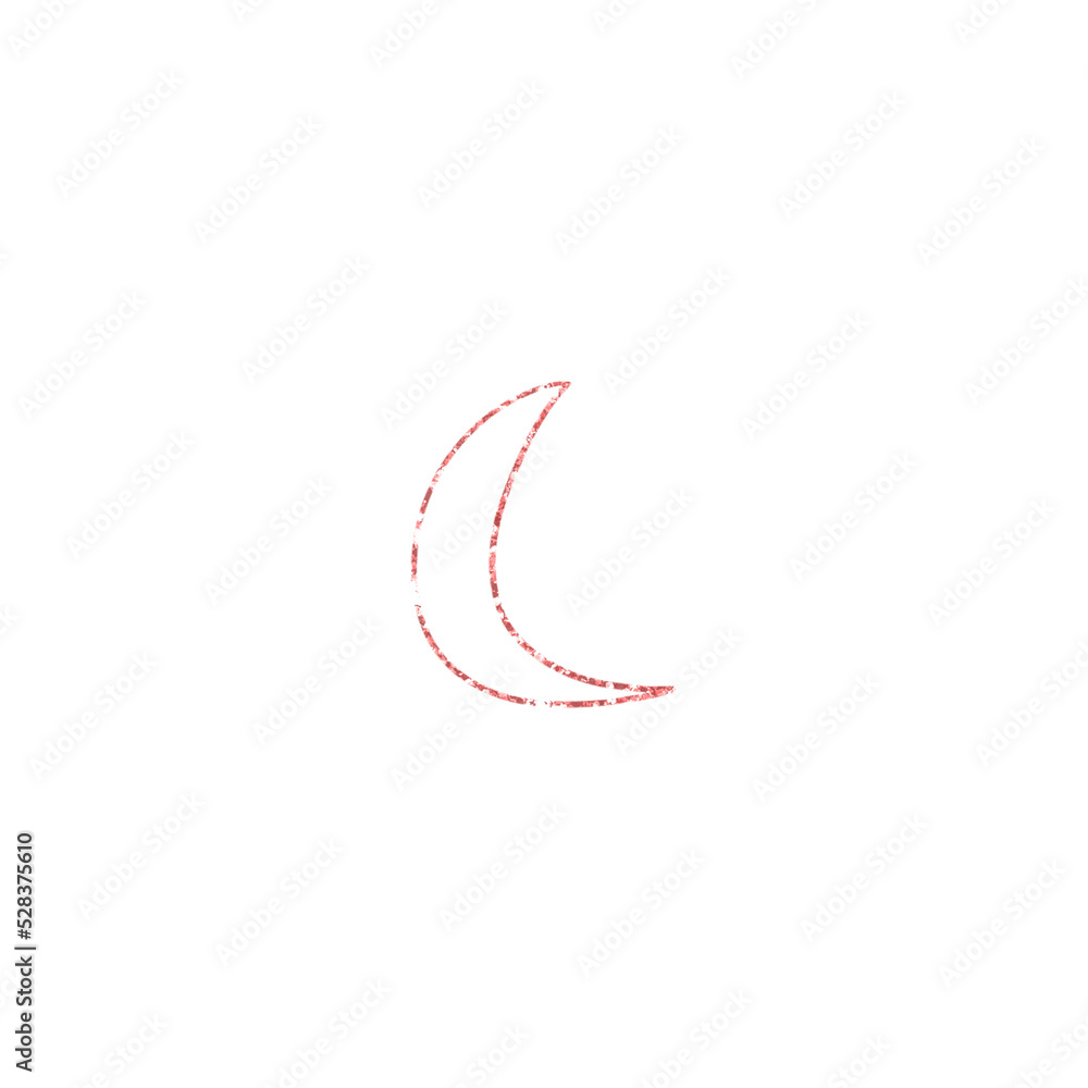 Pink Glitter Moon Outline Pink Glitter Moon Outline