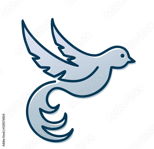 the Symbol of the Flying blue bird.