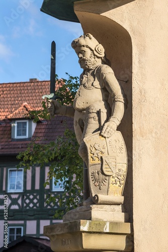 Sculpture from Koenigsberger Roland from 1605, Koenigsberg, Lower Franconia, Bavaria, Germany, Europe photo