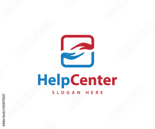 Free Download Help hand logo design Template. Help center logo design - GFXLoad