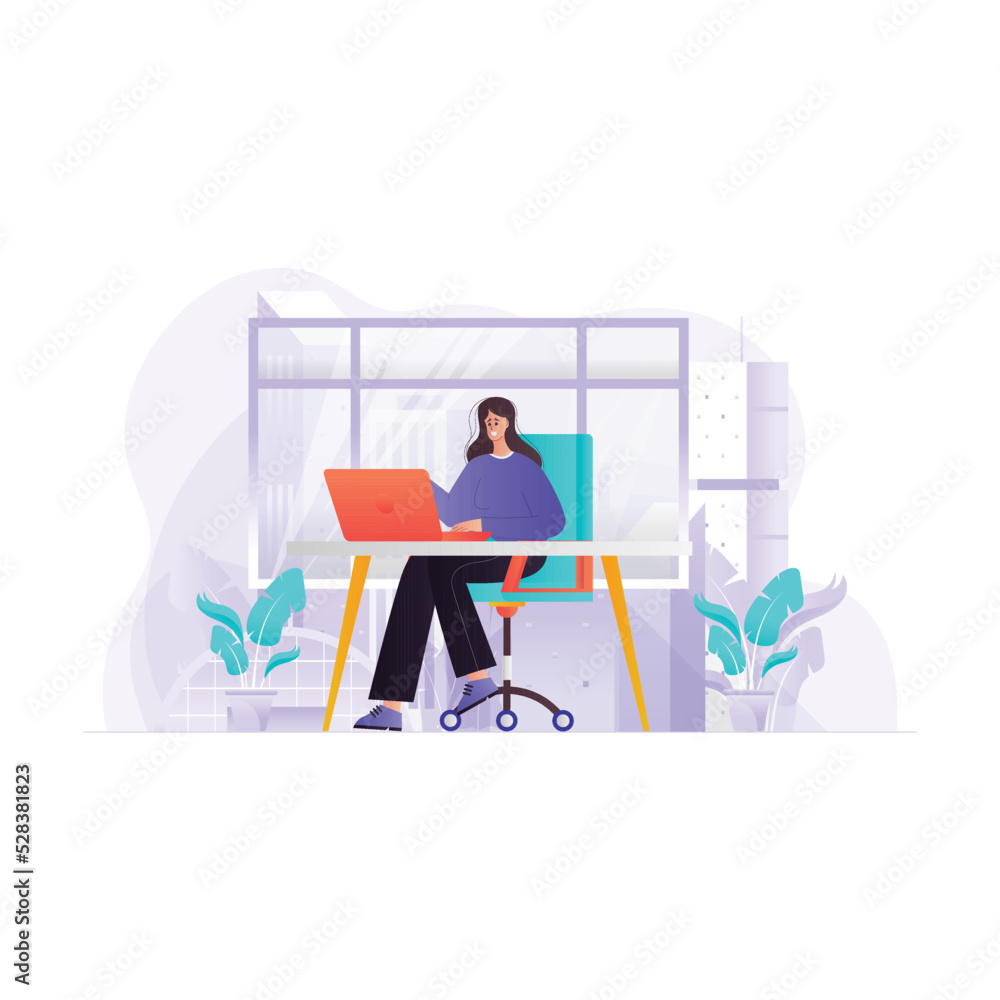 Business woman working in office Business woman working in office